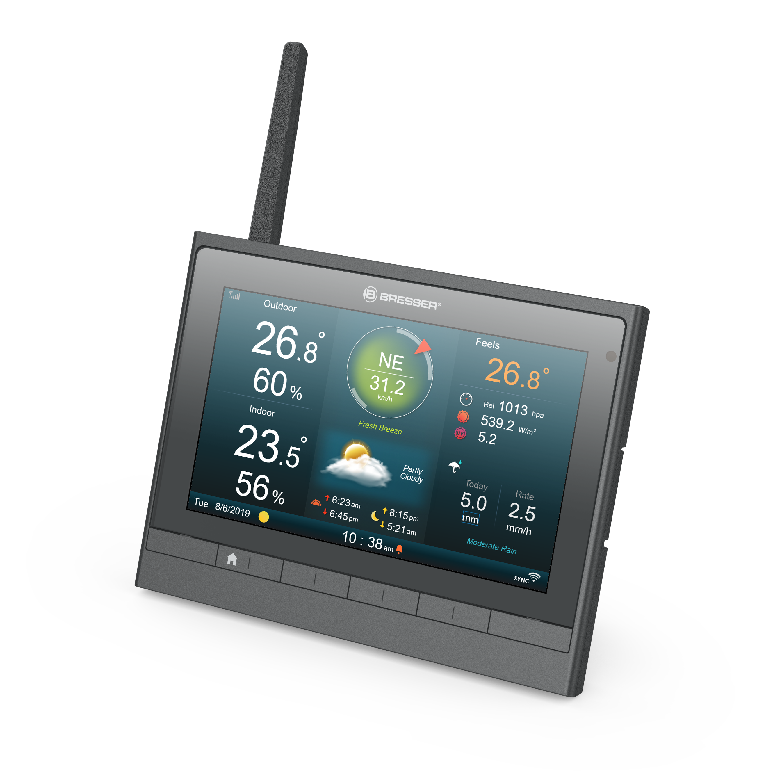 Estación meteorológica inteligente con pantalla a color LCD WiFi 4 días  pronóstico del tiempo para Tuya