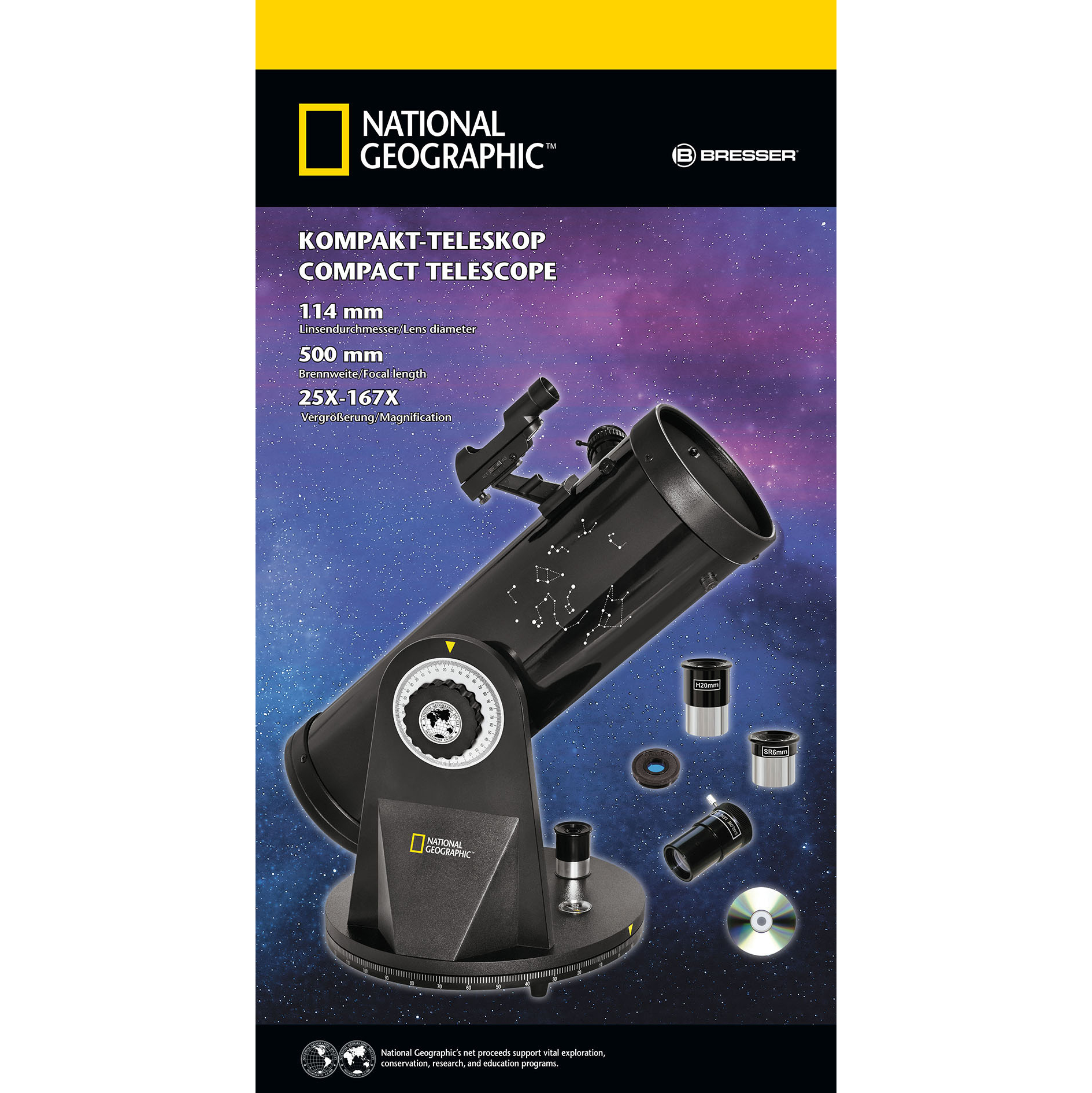 National Geographic 114/500 Telescopio compacto