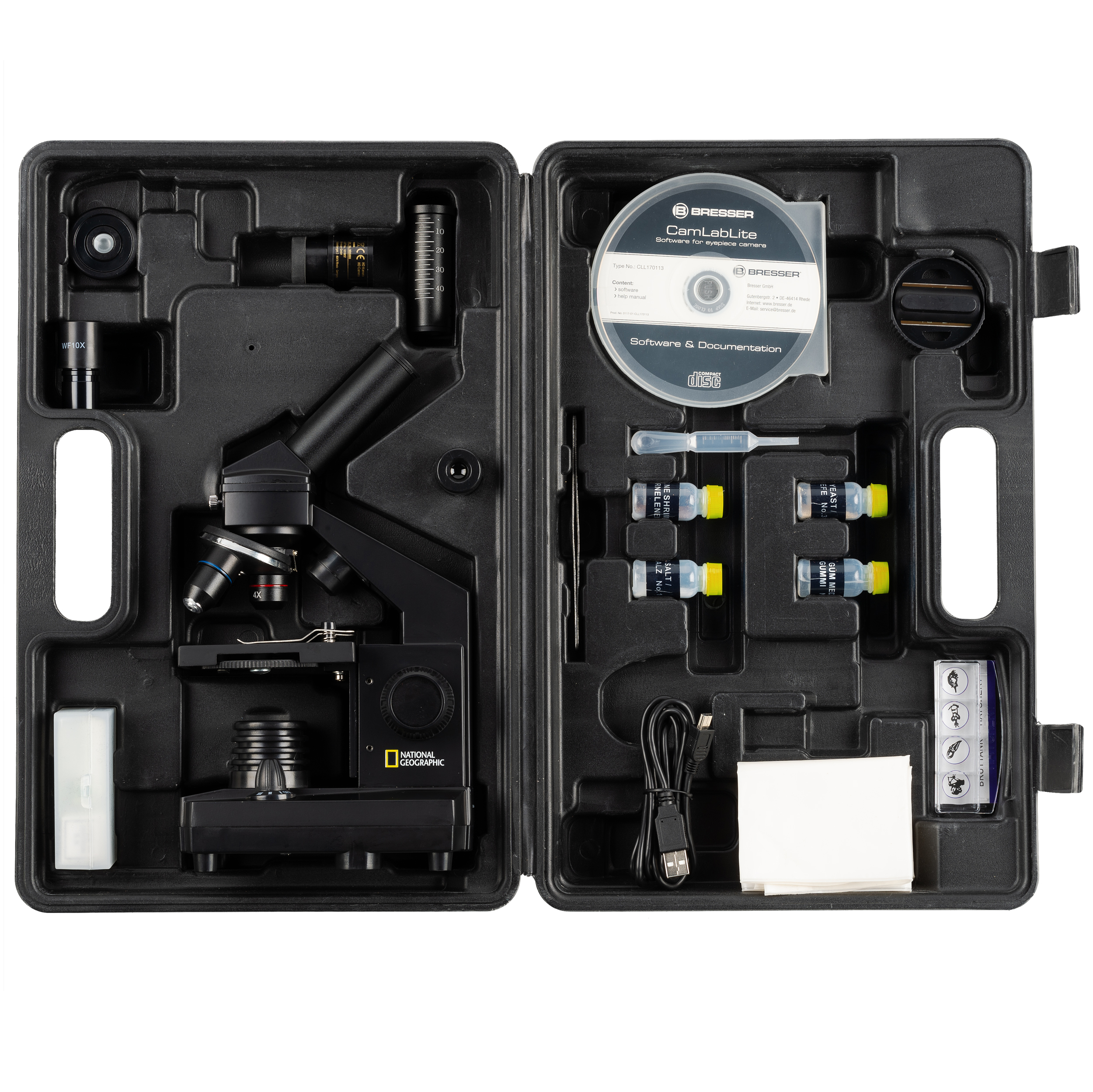 ​NATIONAL GEOGRAPHIC 40x-1024x Microscopio (maleta y ocular USB incluidos)