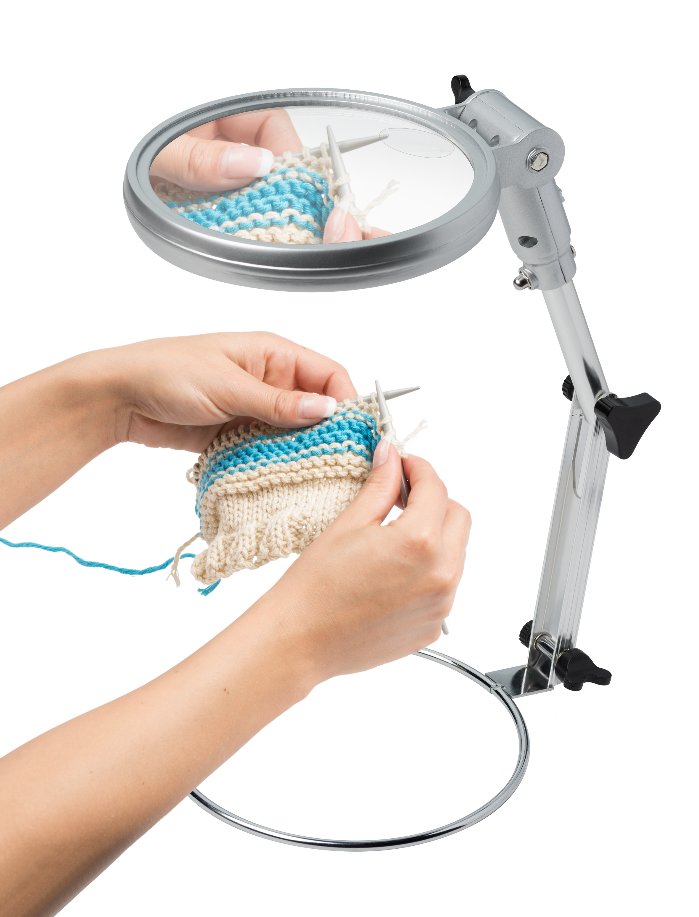 BRESSER Lupa para coser con Iluminación LED y Diámetro de 120 mm