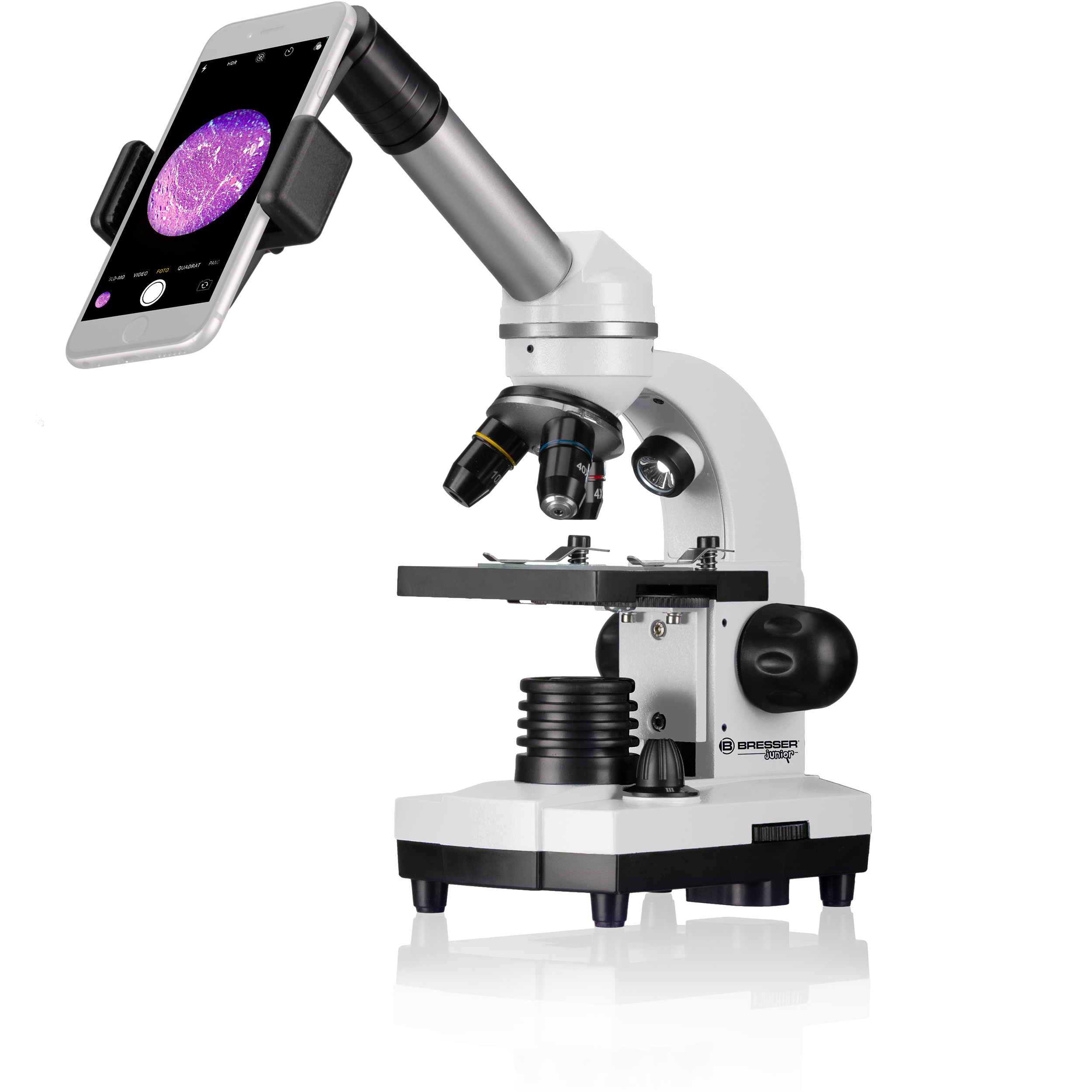 Microscopio escolar BRESSER JUNIOR Biolux SEL con maletín duro
