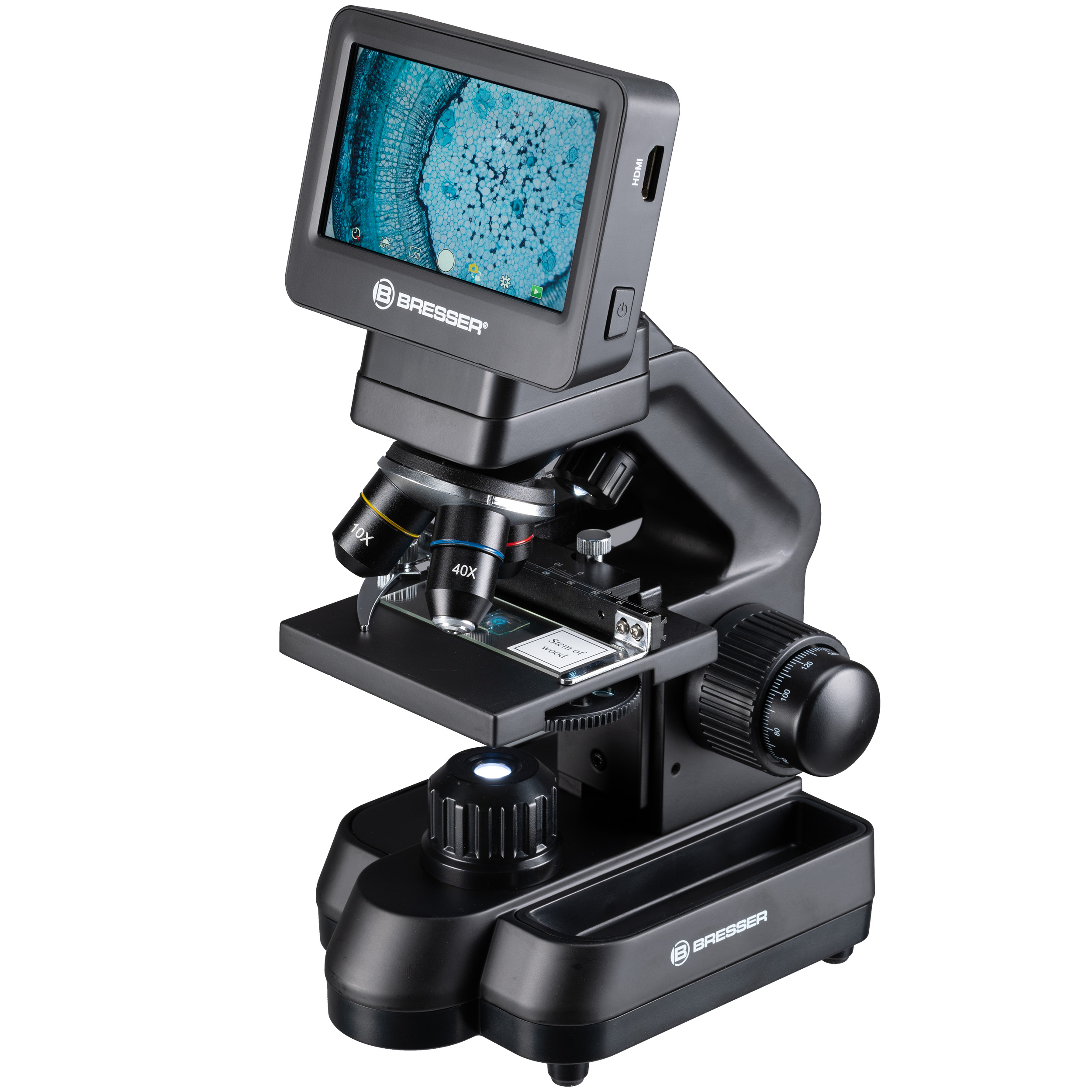 Microscopio BRESSER Biolux Touch 5 MP HDMI para Colegios y Aficionados