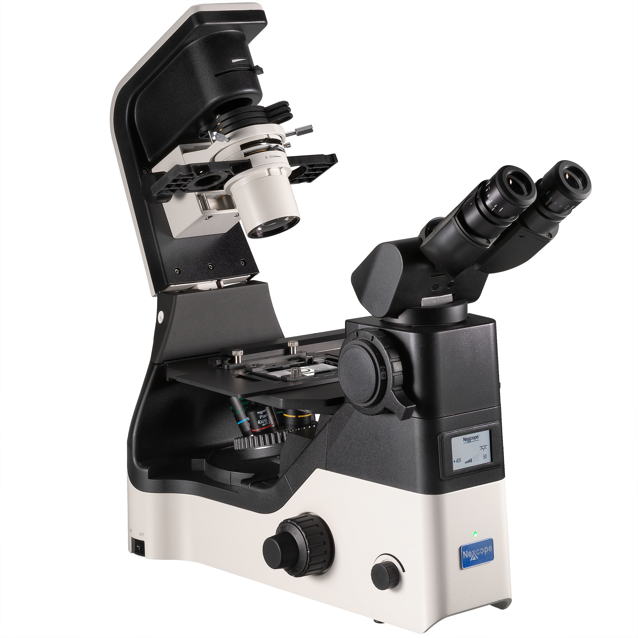 Nexcope NIB630 microscopio inverso de investigación con unidad de iluminación inclinable