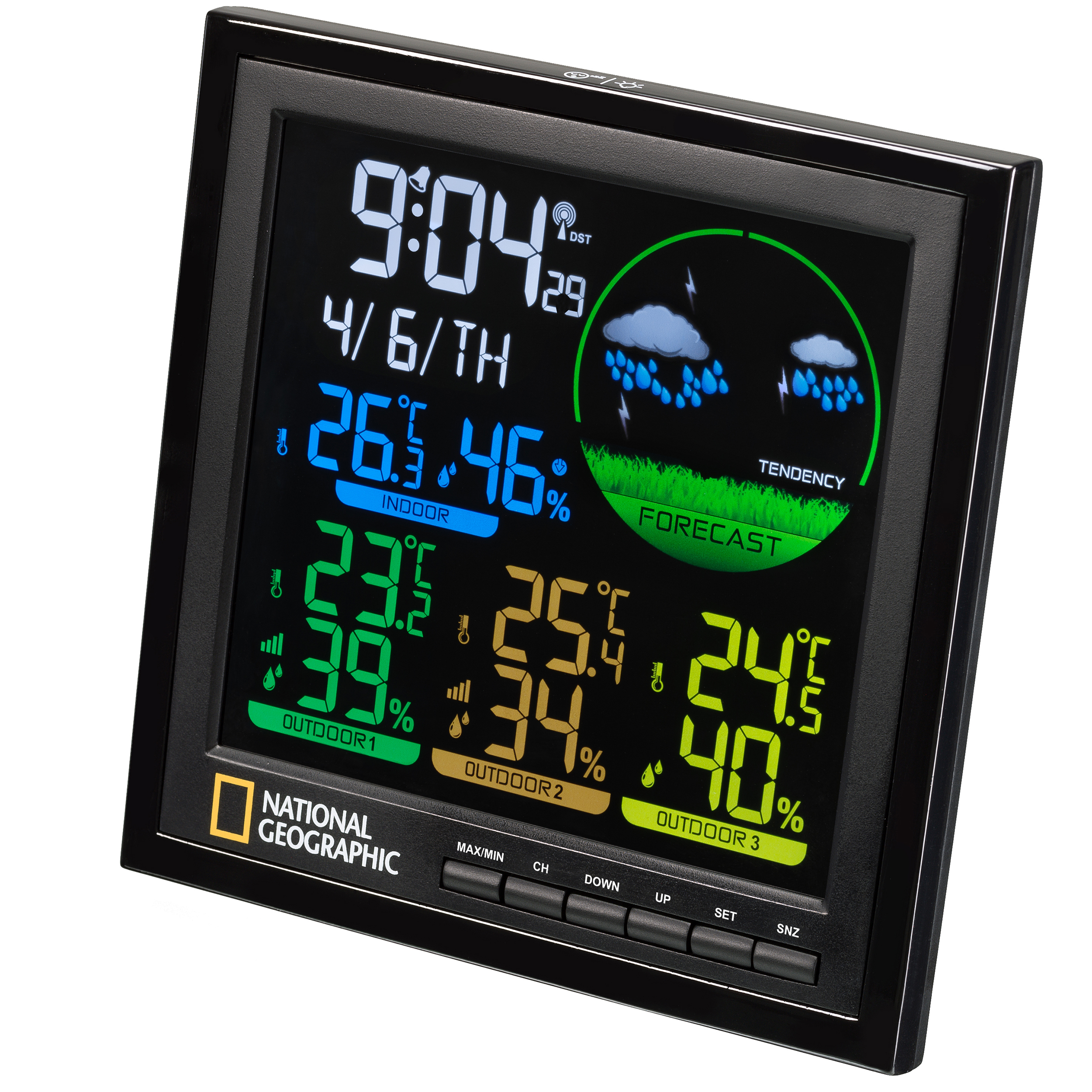 Estación meteorológica NATIONAL GEOGRAPHIC VA color LCD incl. 3 sensores