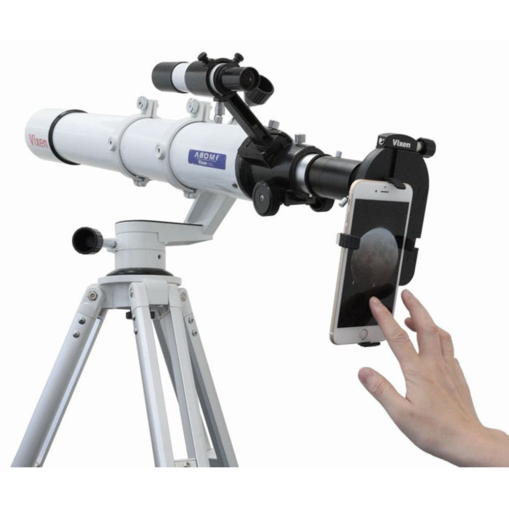 Soporte Smartphone Vixen para Fotografía con Prismáticos, Microscopios, Telescopios astronómicos y terrestres